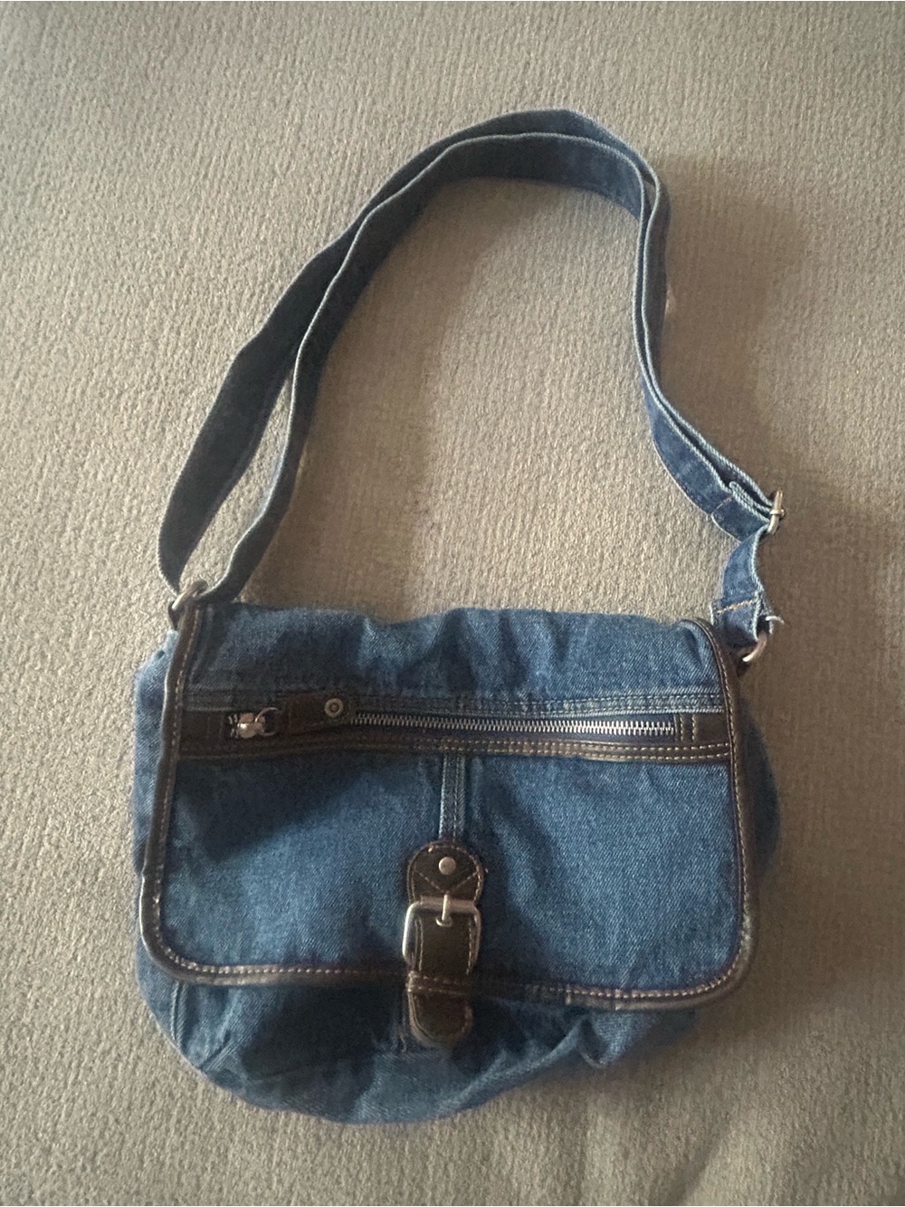 Denim Crossbody Shoulder Bag